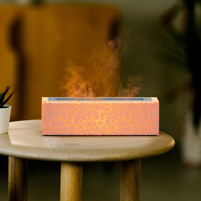 Amazon colorful simulation flame aromatherapy machine usb home desktop aromatherapy atmosphere flame humidifier cross-border