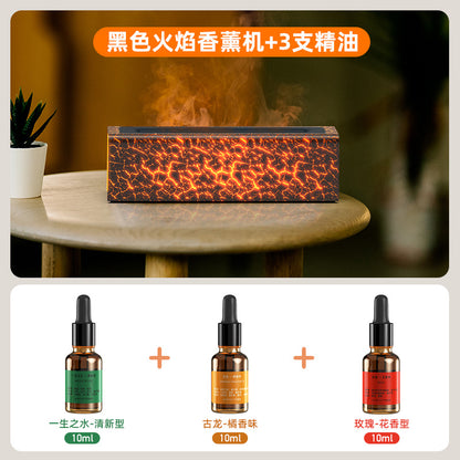 Amazon colorful simulation flame aromatherapy machine usb home desktop aromatherapy atmosphere flame humidifier cross-border