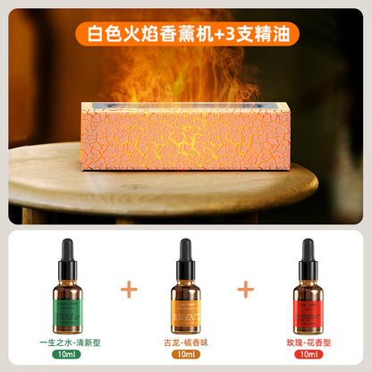 Amazon colorful simulation flame aromatherapy machine usb home desktop aromatherapy atmosphere flame humidifier cross-border