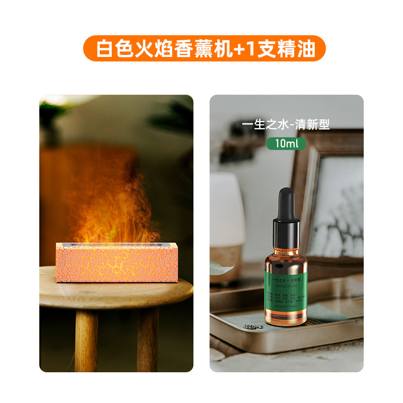 Amazon colorful simulation flame aromatherapy machine usb home desktop aromatherapy atmosphere flame humidifier cross-border